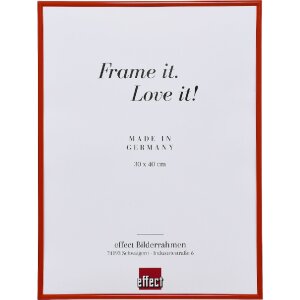 Effect kunststoflijst 10x10 cm rood met antireflexglas