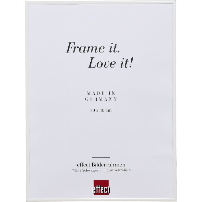 Effect kunststoflijst 10x10 cm wit met anti-reflexglas