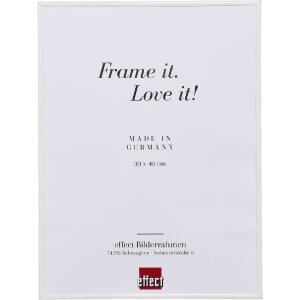 Effect kunststoflijst 10x10 cm wit met anti-reflexglas