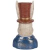 Clayre & Eef decoratief konijnbeeld beige met blauwe accenten 17x13x29 cm