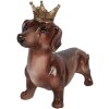 Clayre & Eef Decoratief Beeld Hond Bruin 35x14x28 cm