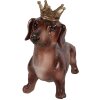 Clayre & Eef Decoratief Beeld Hond Bruin 35x14x28 cm