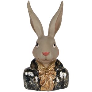 Clayre & Eef Decoratief Konijn Beeld Goud 13x10x23 cm