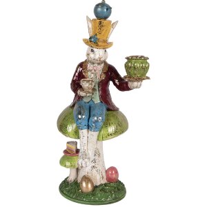 Clayre & Eef Speelse Pasen-Kandelaar Konijn 20x16x41...