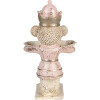 Clayre & Eef Decoratief Leeuwenbeestje met Schaal Beige Roze 14x13x24 cm