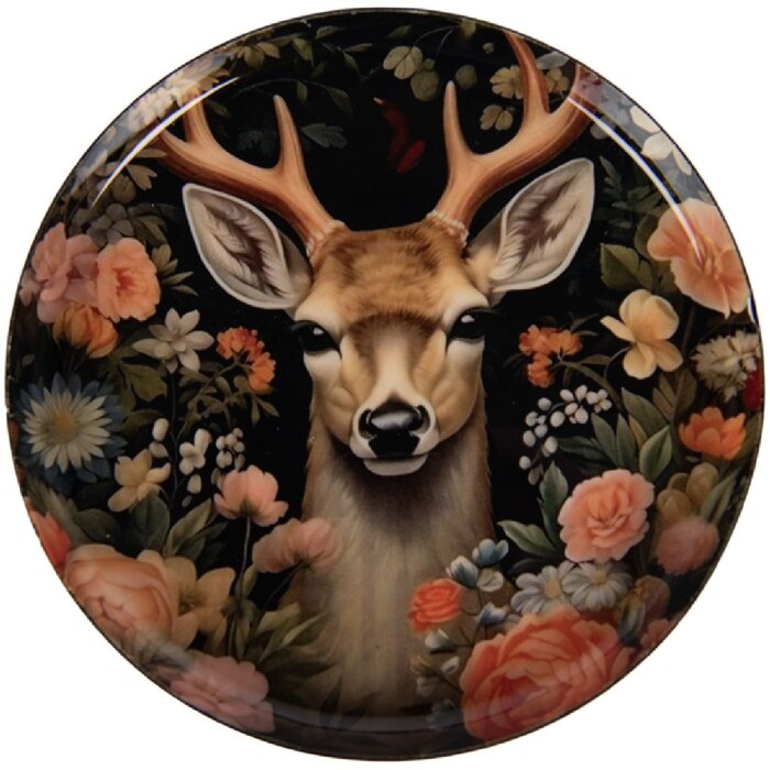 Clayre & Eef 66423 tafelonderzetters Ø 11 cm zwart-brown