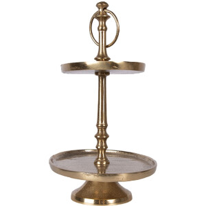 Clayre & Eef moderne minimalistische etagere van aluminium 27x18x34 cm