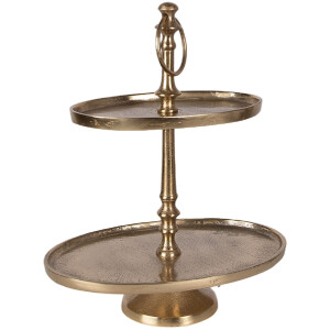 Clayre & Eef moderne minimalistische etagere van aluminium 27x18x34 cm