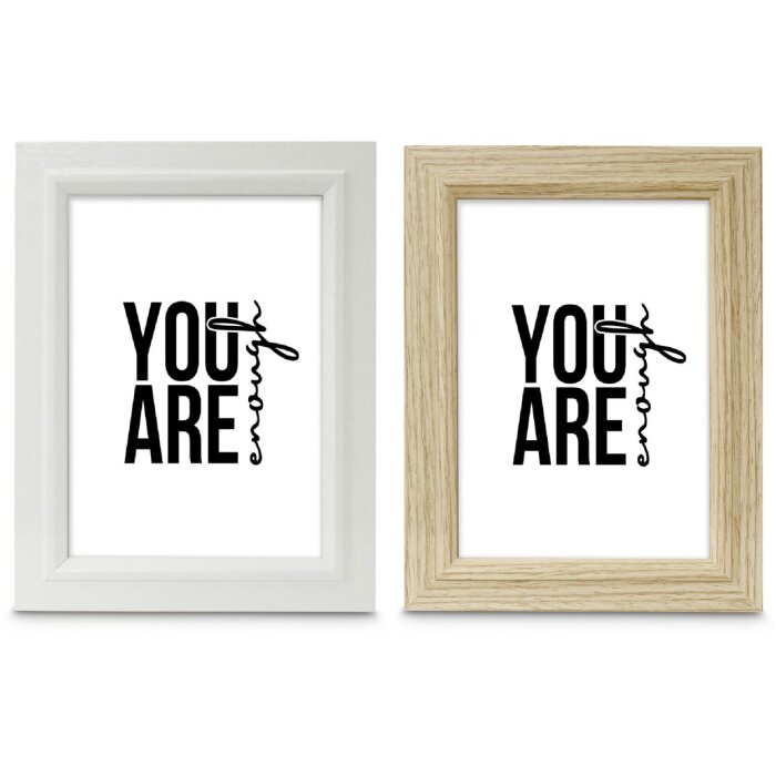 Hama Holzrahmen Chic Wit of Eik 10x15 tot 20x30 cm met reflectieglast