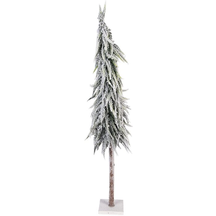 Clayre & Eef kunstmatige kerstboom 80 cm groen met witte accenten