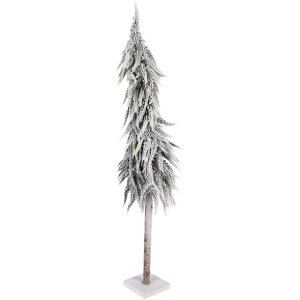 Clayre & Eef kunstmatige kerstboom 80 cm groen met witte accenten