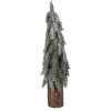 Clayre & Eef kunstmatige kerstboom groen-wit Ø 18x57 cm