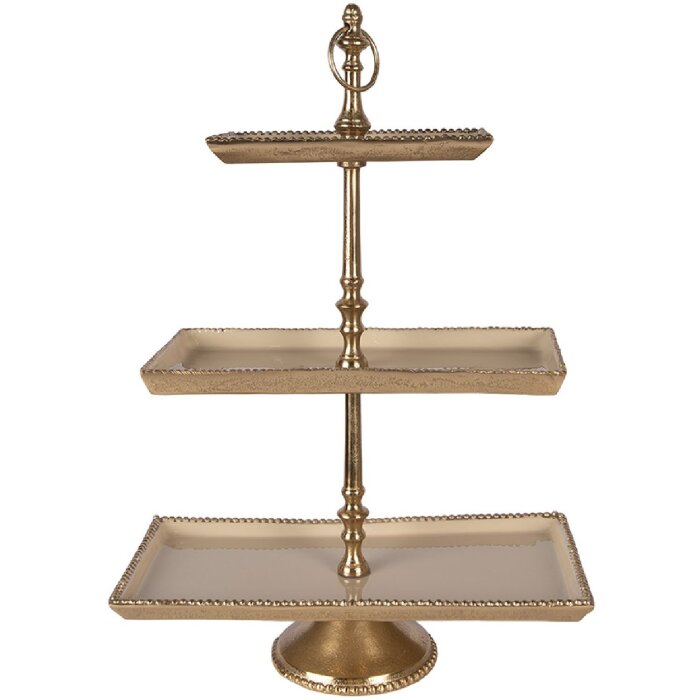 Clayre & Eef etagere 34x17x50 cm goud vier niveaus