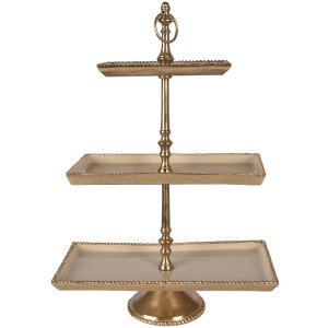 Clayre & Eef etagere 34x17x50 cm goud vier niveaus