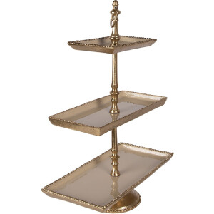 Clayre & Eef etagere 34x17x50 cm goud vier niveaus