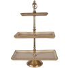 Clayre & Eef etagere 34x17x50 cm goud vier niveaus