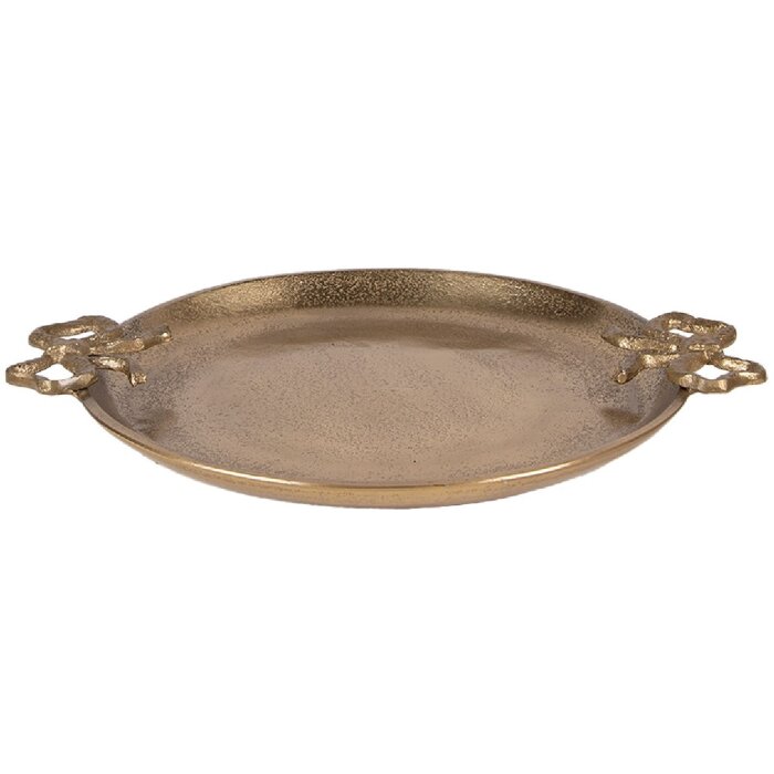 Clayre & Eef decoratieve schaal 37x31x3 cm goud