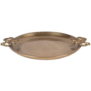 Clayre & Eef decoratieve schaal 37x31x3 cm goud