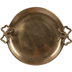 Clayre & Eef decoratieve schaal 37x31x3 cm goud