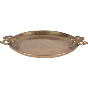 Clayre & Eef decoratieve schaal 37x31x3 cm goud