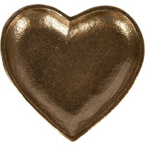 Clayre & Eef Dekoratieve Schaal 14x14x2 cm Goud