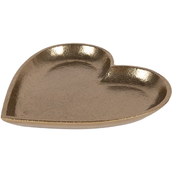 Clayre & Eef Decoratieve Schaal 21x21x2 cm Goud