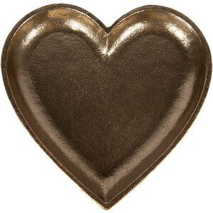 Clayre & Eef Decoratieve Schaal 21x21x2 cm Goud