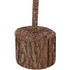 Clayre & Eef 50840 kerstboom kunststof wit/bruin Ø10x60 cm houten basis