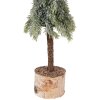 Clayre & Eef 66427 Kunstkerstboom groen-wit Ø 10x35 cm