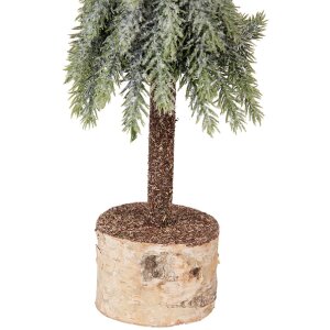 Clayre & Eef 66428 Kunstkerstboom Ø 13x50 cm groen-wit