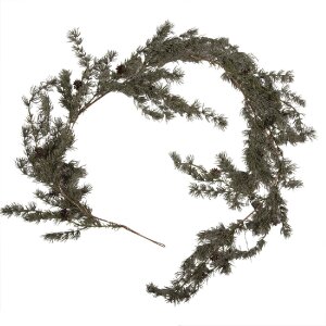 Clayre & Eef 66431 decoratieve girlande met LED, groen, 20x7x180 cm