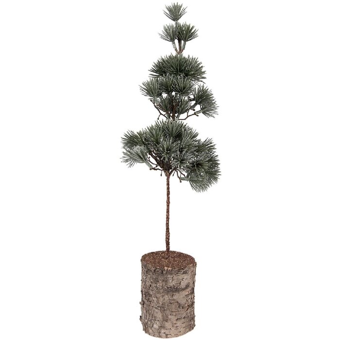 Clayre & Eef kerstboomdecoratie 14x14x45 cm, groene en bruine tinten