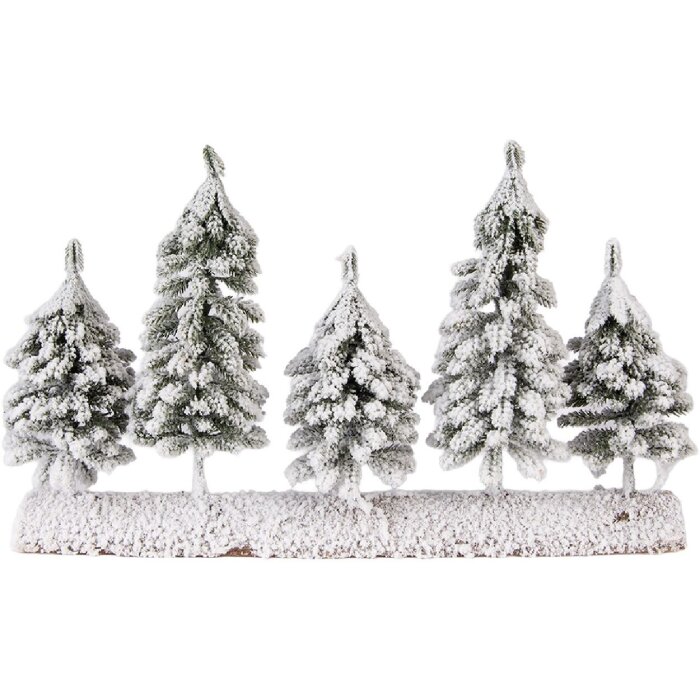 Clayre & Eef 66434 Kerstboomdecoratie 40x8x25 cm wit-groen
