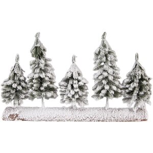 Clayre & Eef 66434 Kerstboomdecoratie 40x8x25 cm wit-groen