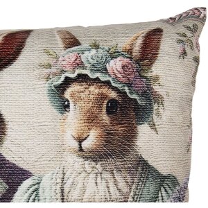 Clayre & Eef KT021.440 kussenhoes 45x45 cm groen bruin