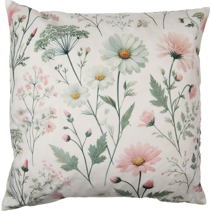 Clayre & Eef KT021.441 kussenhoes 45x45 cm beige-roze