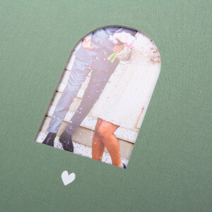Goldbuch Bruidsalbum Hartsmoment in natuurlijk groen Artischocke 30x31 cm