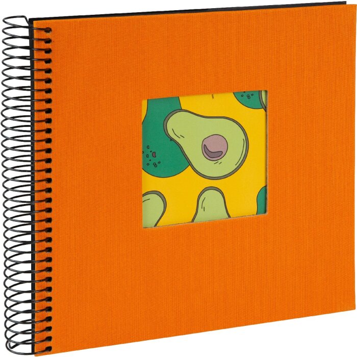 Goldbuch Spiralalbum Bella Vista Sun Orange 20x20 cm met 40 zwarte zuurvrije paginas en vensterinzage