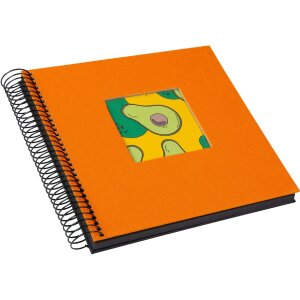 Goldbuch Spiralalbum Bella Vista Sun Orange 20x20 cm met 40 zwarte zuurvrije paginas en vensterinzage