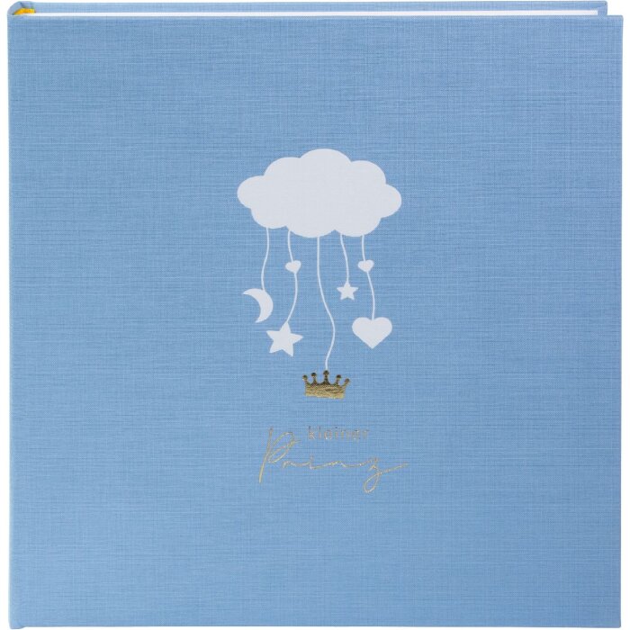Goldbuch Babyalbum Wolkenpoesie in zacht blauw met gouden reliëf, 30x31 cm