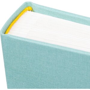 Goldbuch Babyalbum Cozy Nest Aqua 30x31 cm met leinenaandekking en venster voor foto