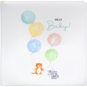 Goldbuch Babyalbum Hoch hinaus! 30x31 cm wit met gouden...