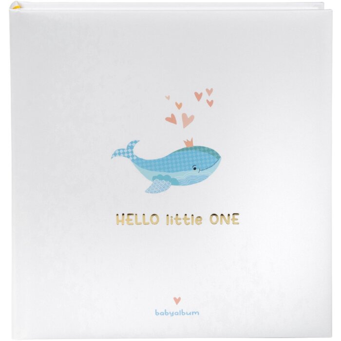 Goldbuch Babyalbum Little Splash 30x31 cm met blauwe walvis en pergamentbladen