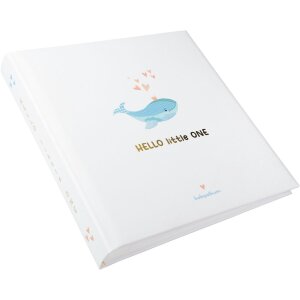 Goldbuch Babyalbum Little Splash 30x31 cm met blauwe walvis en pergamentbladen