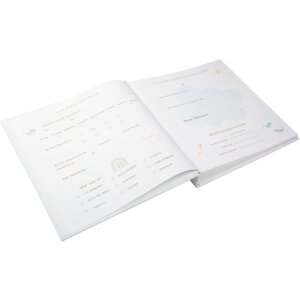 Goldbuch Babyalbum Little Splash 30x31 cm met blauwe walvis en pergamentbladen