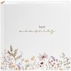 Goldbuch Inbouwalbum Bloom – 200 foto’s 10x15 cm, goudgravure, bloemenmotief