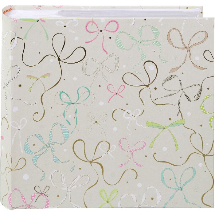 Goldbuch Inzakalbum "Ribboné Taupe" – memoalbum met 200 foto’s 10x15 cm, taupe met strikkenmotief