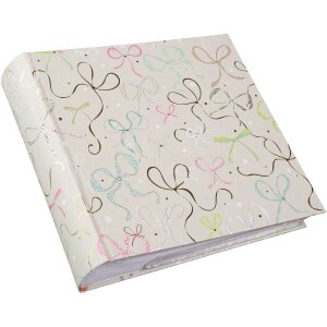 Goldbuch Inzakalbum "Ribboné Taupe" – memoalbum met 200 foto’s 10x15 cm, taupe met strikkenmotief