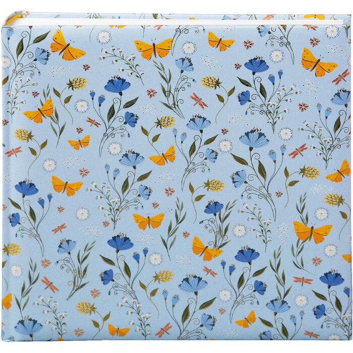 Goldbuch Fotoalbum Secret Garden Blue 25x25 cm met goudafdruk en zachte kleuren