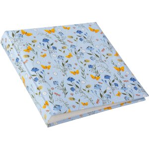 Goldbuch Fotoalbum Secret Garden Blue 25x25 cm met goudafdruk en zachte kleuren